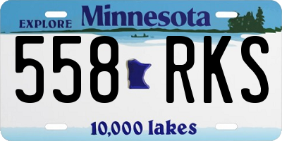 MN license plate 558RKS