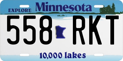 MN license plate 558RKT