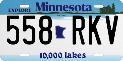 MN license plate 558RKV