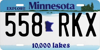 MN license plate 558RKX