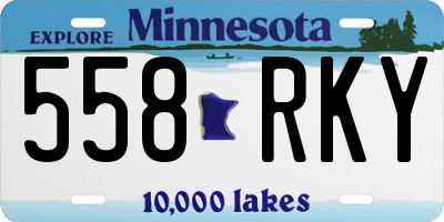 MN license plate 558RKY