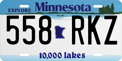 MN license plate 558RKZ