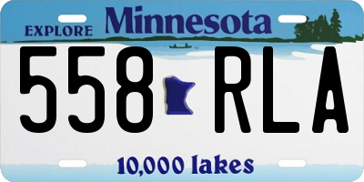 MN license plate 558RLA