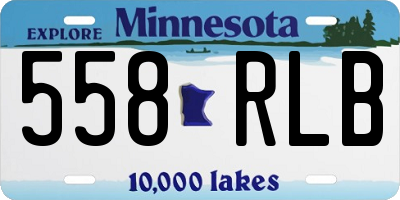 MN license plate 558RLB