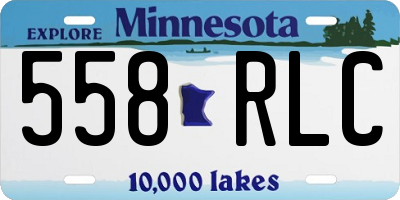 MN license plate 558RLC