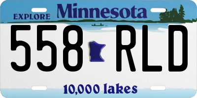 MN license plate 558RLD