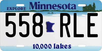 MN license plate 558RLE