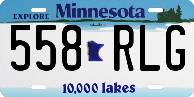 MN license plate 558RLG