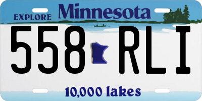 MN license plate 558RLI