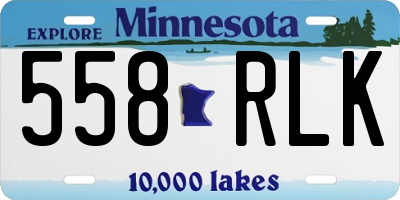 MN license plate 558RLK
