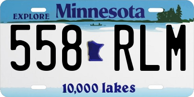 MN license plate 558RLM