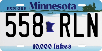 MN license plate 558RLN