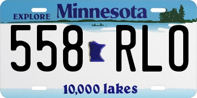 MN license plate 558RLO