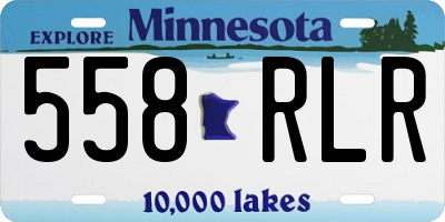 MN license plate 558RLR