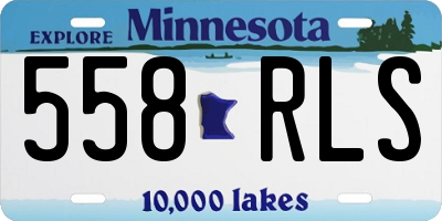 MN license plate 558RLS