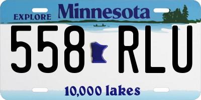 MN license plate 558RLU