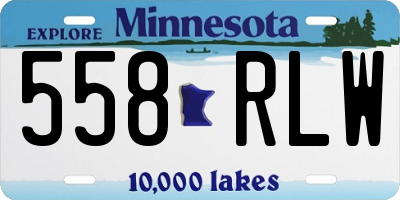 MN license plate 558RLW