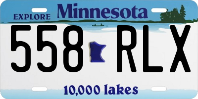 MN license plate 558RLX