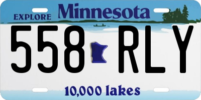 MN license plate 558RLY