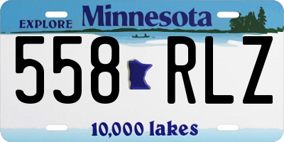 MN license plate 558RLZ