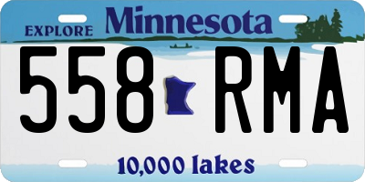 MN license plate 558RMA