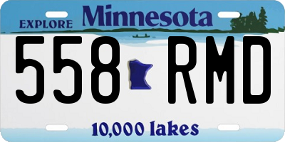 MN license plate 558RMD