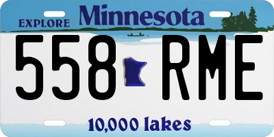 MN license plate 558RME