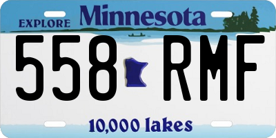 MN license plate 558RMF