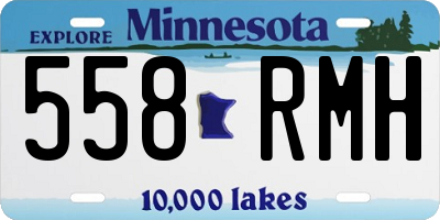 MN license plate 558RMH