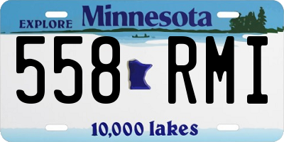 MN license plate 558RMI