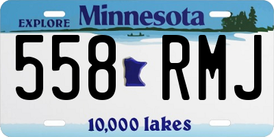 MN license plate 558RMJ
