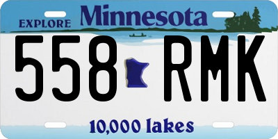 MN license plate 558RMK