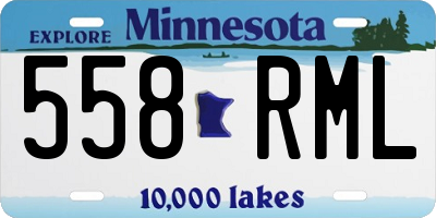 MN license plate 558RML