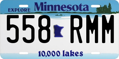 MN license plate 558RMM