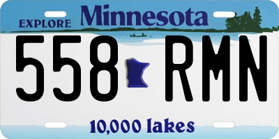 MN license plate 558RMN