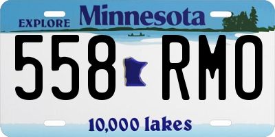 MN license plate 558RMO