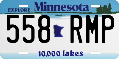 MN license plate 558RMP