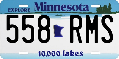 MN license plate 558RMS