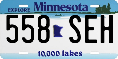 MN license plate 558SEH