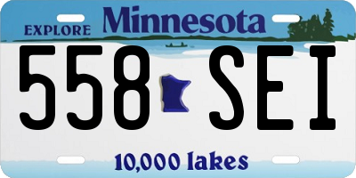 MN license plate 558SEI
