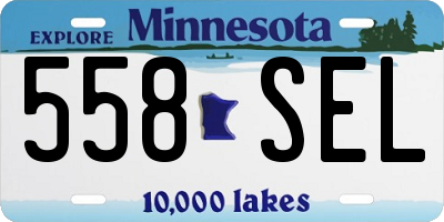 MN license plate 558SEL