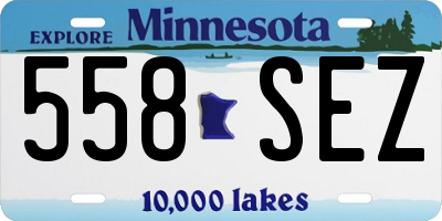 MN license plate 558SEZ