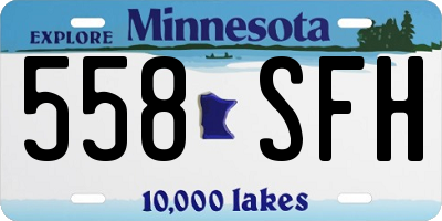 MN license plate 558SFH