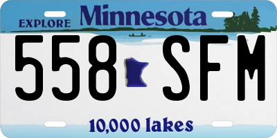 MN license plate 558SFM
