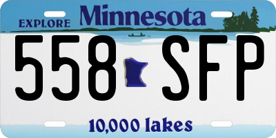 MN license plate 558SFP