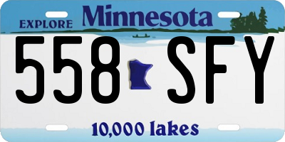 MN license plate 558SFY