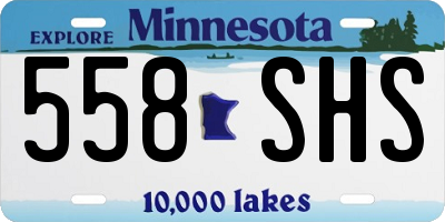 MN license plate 558SHS