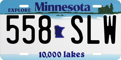 MN license plate 558SLW