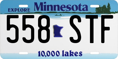 MN license plate 558STF
