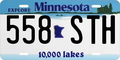 MN license plate 558STH